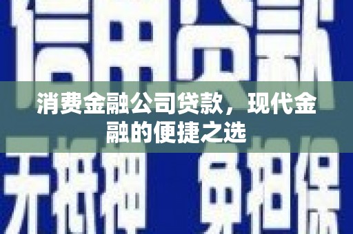 富锦消费金融公司贷款，现代金融的便捷之选