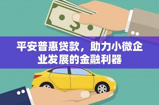 富锦平安普惠贷款，助力小微企业发展的金融利器