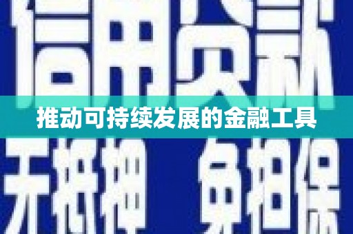 富锦推动可持续发展的金融工具